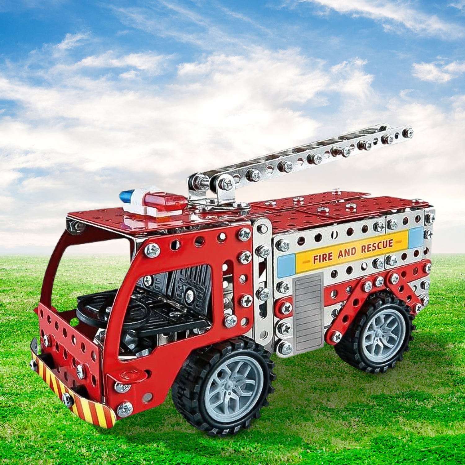 STEM Metal Fire Truck Building Blocks STEM Metal Fire Truck Building Blocks